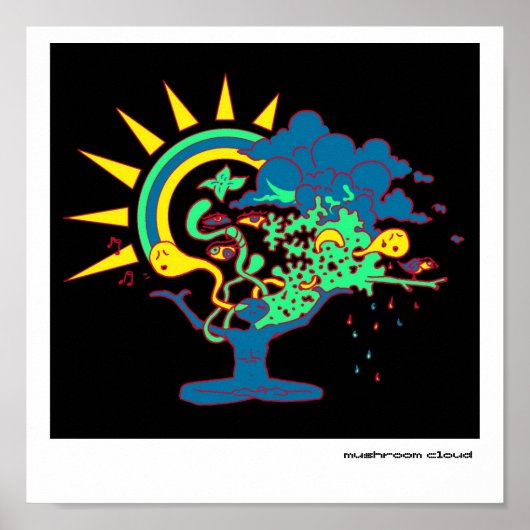 paddenstoelwolk poster (Voorkant)