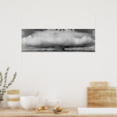 Paddenstoelwolk van een atoombomexplosie poster (Keuken)