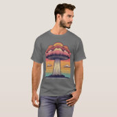 Paddenstoelwolk zonsondergang t-shirt (Voorkant volledig)