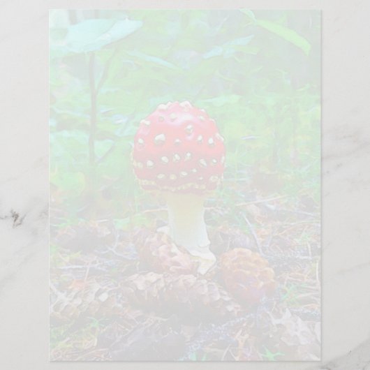Paddestoel - 8,5" x 11" briefpapier blad (Voorkant)