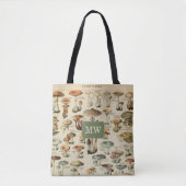 paddestoel aangepaste monogram boek tote bag (Voorkant)