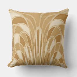 Paddestoel Abstract - Art Deco - Beige Kussen