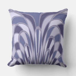 Paddestoel Abstract - Art Deco - bosbes Kussen