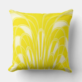 Paddestoel Abstract - Art Deco - Citrus Kussen