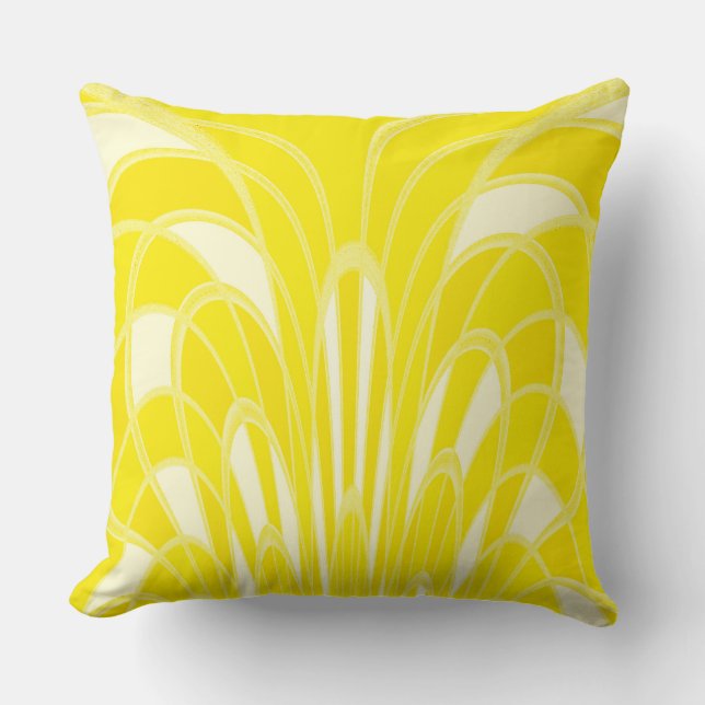 Paddestoel Abstract - Art Deco - Citrus Kussen (Voorkant)