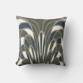 Paddestoel Abstract - Art Deco - Moss Kussen