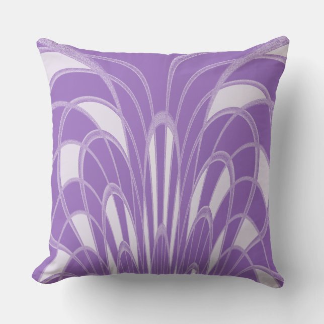 Paddestoel Abstract - Art Deco - Plum Kussen (Voorkant)