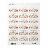 paddestoel Adresetiketten Etiket (Full Sheet)