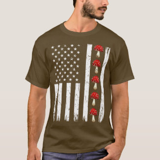 Paddestoel Amerikaanse vlag Paddestoel Hunter T-shirt