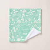 Paddestoel Aqua Cream Bad Handdoek (Wasdoekje)