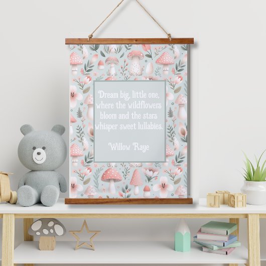 Paddestoel Baby kwekerij hout Topped Wandtapijt Hangend Wandkleed