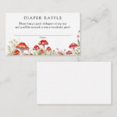Paddestoel Baby shower Luier Raffle Informatiekaartje (Voorkant / Achterkant)