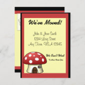 Paddestoel bewegende aankondiging (Voorkant / Achterkant)