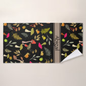 Paddestoel bladeren badhanddoek (Badhanddoek)