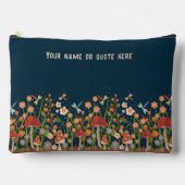 Paddestoel Bloemen Dragonfly Custom Cosmetische Za Etui (Voorkant)