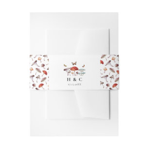 Paddestoel Botanische Bruiloft Uitnodigingen Wikkel