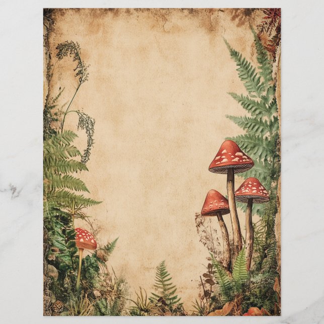  paddestoel botanische plakboek junk journal (Voorkant)
