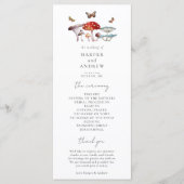 Paddestoel bruiloft ceremonie programma programmakaart (Voorkant)