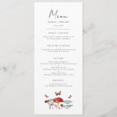 Paddestoel bruiloft diner menu (Voorkant)