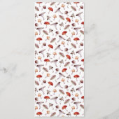 Paddestoel bruiloft diner menu (Achterkant)