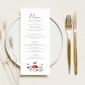 Paddestoel bruiloft diner menu