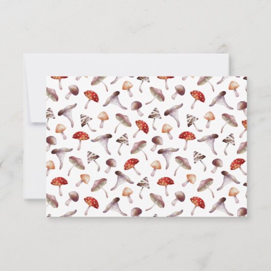 Paddestoel bruiloft QR-code RSVP-kaart RSVP Kaartje (Achterkant)