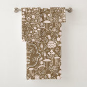 Paddestoel bruine crème bad handdoek (Insitu)