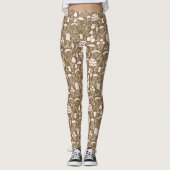 Paddestoel bruine crème leggings (Voorkant)