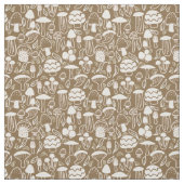 Paddestoel bruine crème stof (Swatch)