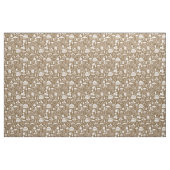 Paddestoel bruine crème stof (Fat Quarter)