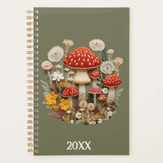 Paddestoel Cottage Core Planner (Voorkant)