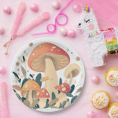 Paddestoel dag magie papieren bordje (Feest)