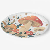 Paddestoel dag magie papieren bordje (Gekanteld)