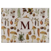  paddestoel denstoel dennenbos Natuur patroon Snijplank (Voorkant)