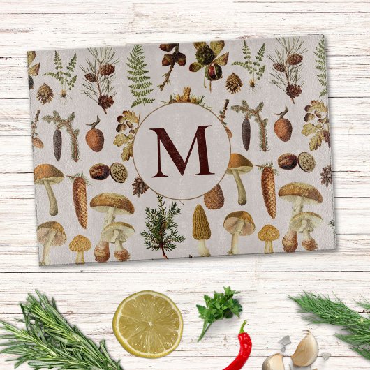  paddestoel denstoel dennenbos Natuur patroon Snijplank