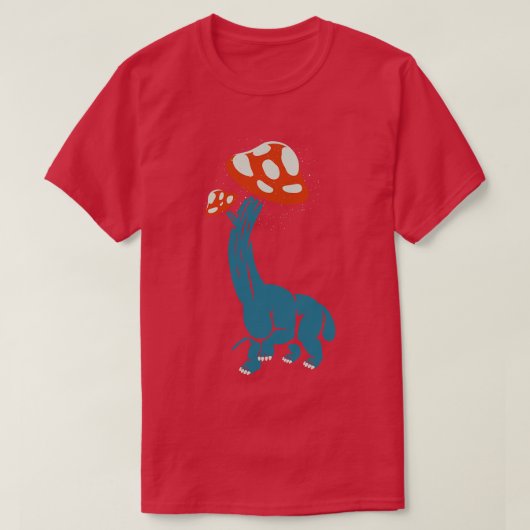 Paddestoel Dinosaurus Brachiosaurus door Tobe Fons T-shirt (Design voorkant)