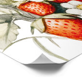 Paddestoel en aardbeien Verjaardag Welkomstbord Poster (Hoek)