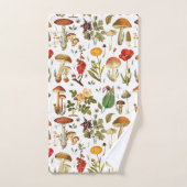Paddestoel en Wildflower Pattern Bad Handdoek (Handdoek)