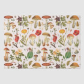  Paddestoel en Wildflower Pattern Tissuepapier (Voorkant)
