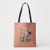 Paddestoel en Wildflower Tote Bag (Voorkant)
