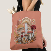 Paddestoel en Wildflower Tote Bag
