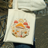 Paddestoel en Wildflower Tote Bag