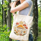 Paddestoel en Wildflower Tote Bag