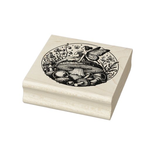 paddestoel Fairy Forest Fungus Rubberstempel (Stempel)