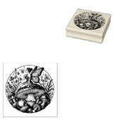 paddestoel Fairy Forest Fungus Rubberstempel (Gestempeld)