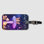 Paddestoel Fantasie Monogram Magische Fairy Bagagelabel (Voorkant (horizontaal))