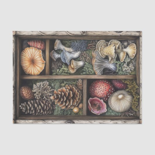 Paddestoel Goblincore Witchy Natuur Decoupage Tiss Tissuepapier (Voorkant)