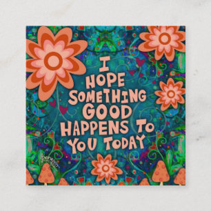 Paddestoel Goede Quote Vriendelijkheid Kaart Vierkante Visitekaartje