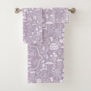 Paddestoel Grijze Crème Bad Handdoek