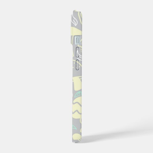 Paddestoel Grijze Crème iPhone 15 Case (Linkerkant)